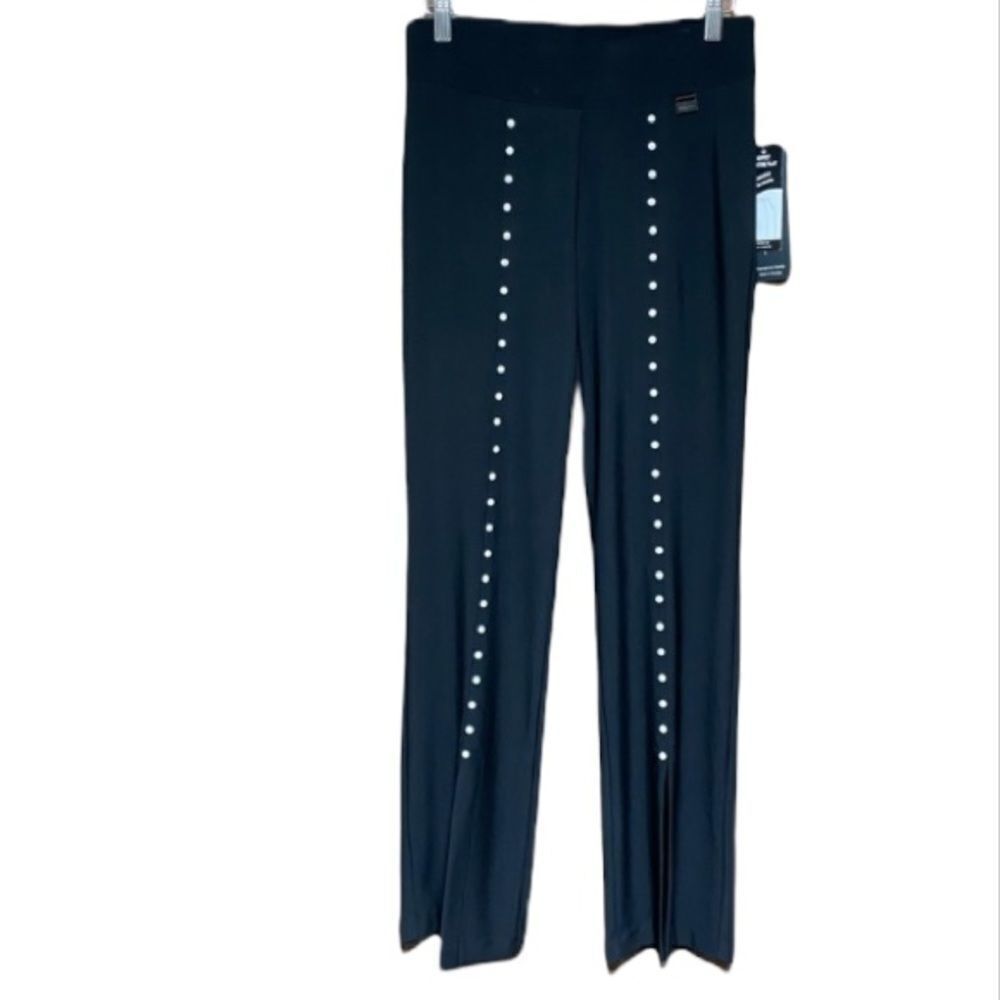 Michael Tyler Pearls with slit Black Pants Size 6